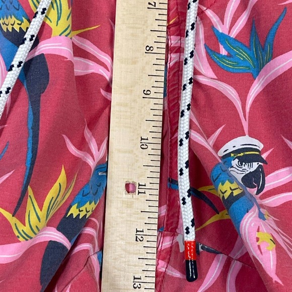 Party Pants Shorts Adult Large Pink Parrots Swim Trunk Drawstring Pocket Mens - Picture 4 of 11